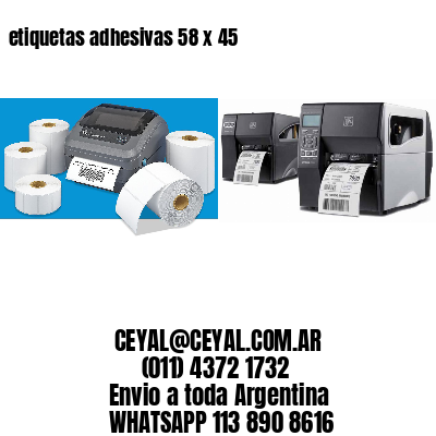 etiquetas adhesivas 58 x 45