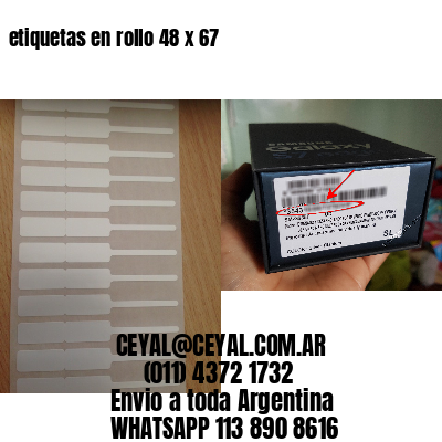 etiquetas en rollo 48 x 67