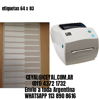 etiquetas 64 x 83