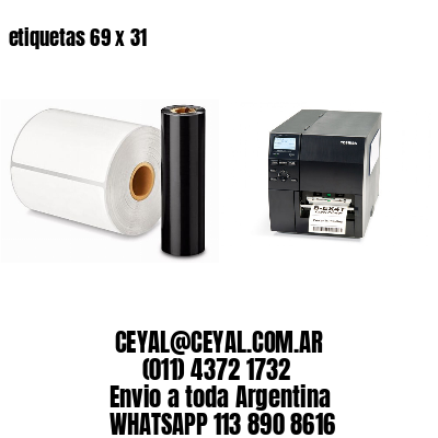 etiquetas 69 x 31