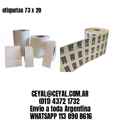 etiquetas 73 x 20