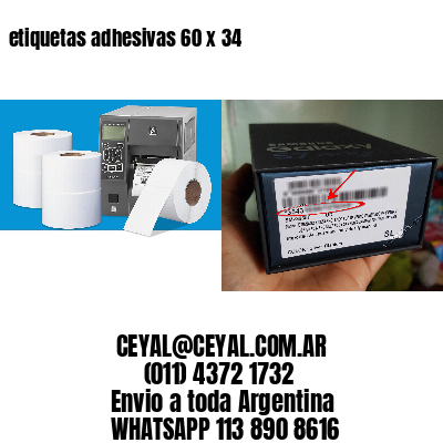 etiquetas adhesivas 60 x 34