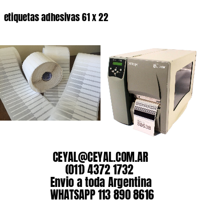 etiquetas adhesivas 61 x 22