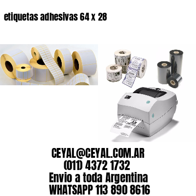 etiquetas adhesivas 64 x 28