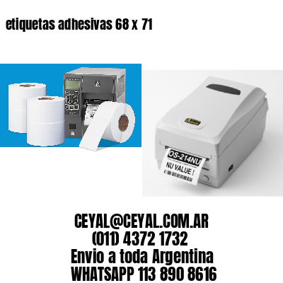 etiquetas adhesivas 68 x 71