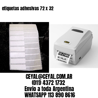 etiquetas adhesivas 72 x 32