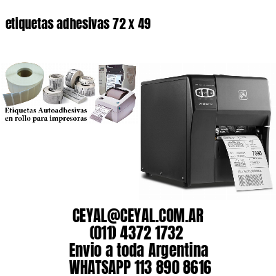 etiquetas adhesivas 72 x 49