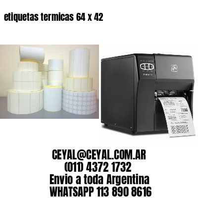 etiquetas termicas 64 x 42