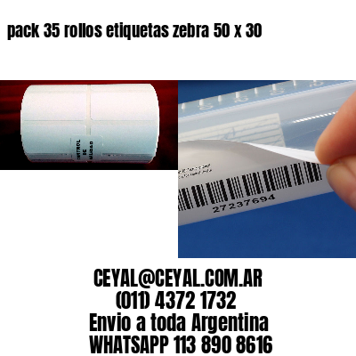 pack 35 rollos etiquetas zebra 50 x 30