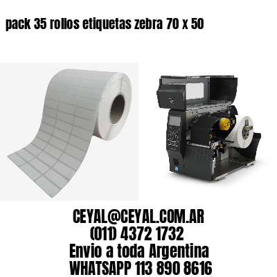 pack 35 rollos etiquetas zebra 70 x 50