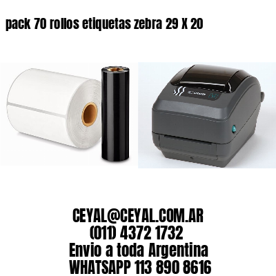 pack 70 rollos etiquetas zebra 29 X 20