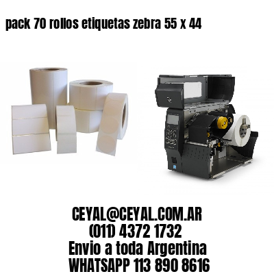 pack 70 rollos etiquetas zebra 55 x 44