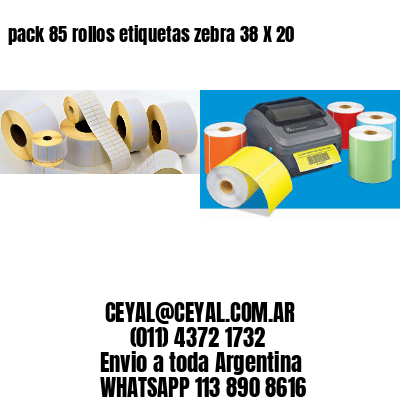 pack 85 rollos etiquetas zebra 38 X 20