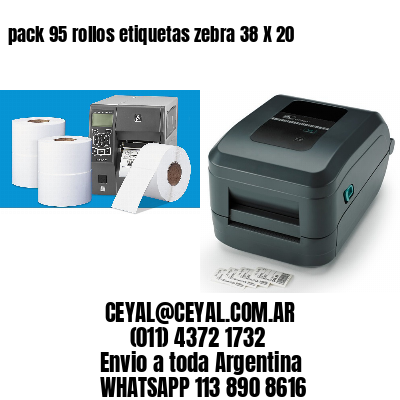 pack 95 rollos etiquetas zebra 38 X 20