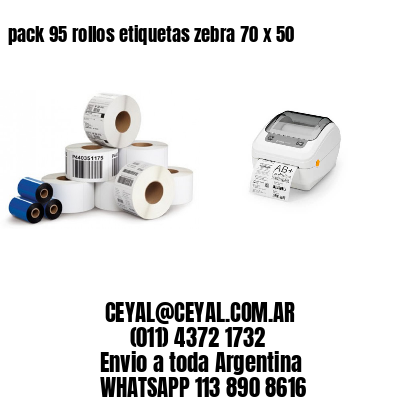 pack 95 rollos etiquetas zebra 70 x 50