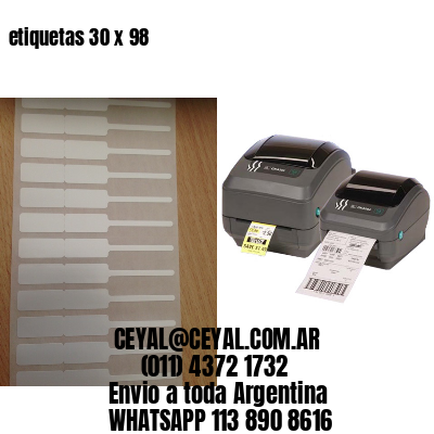 etiquetas 30 x 98