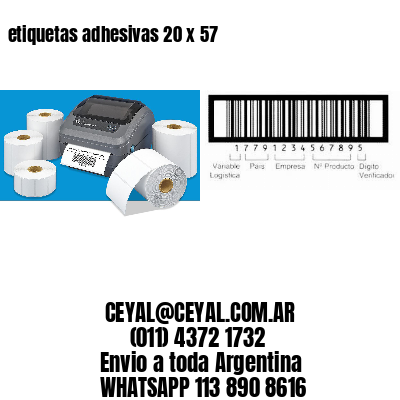 etiquetas adhesivas 20 x 57