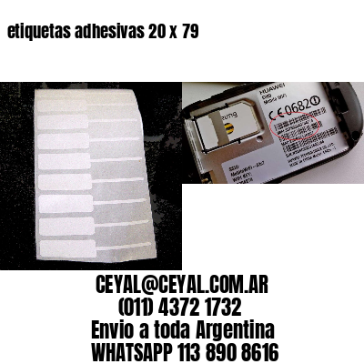 etiquetas adhesivas 20 x 79