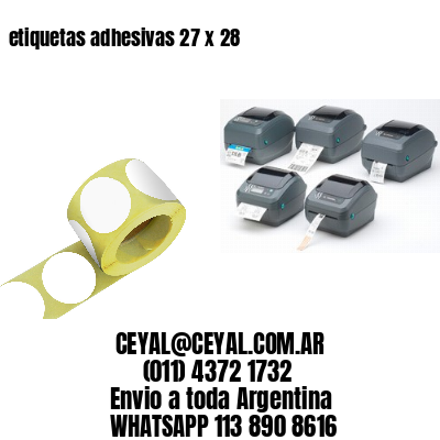 etiquetas adhesivas 27 x 28