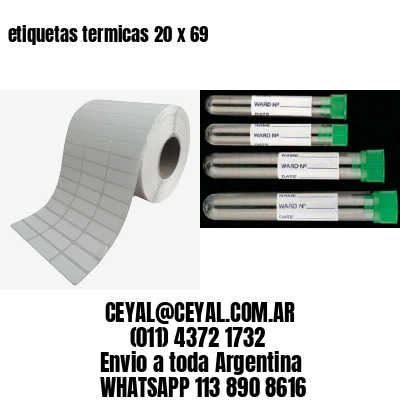 etiquetas termicas 20 x 69