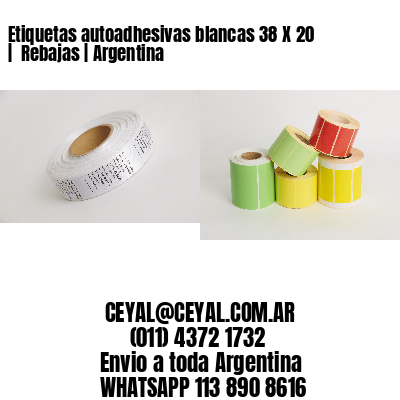 Etiquetas autoadhesivas blancas 38 X 20 |  Rebajas | Argentina