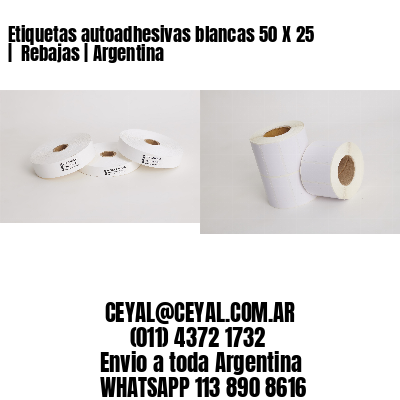 Etiquetas autoadhesivas blancas 50 X 25 |  Rebajas | Argentina