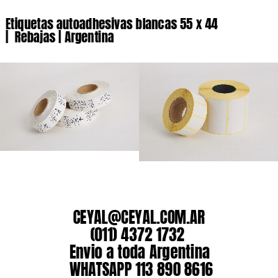 Etiquetas autoadhesivas blancas 55 x 44 |  Rebajas | Argentina