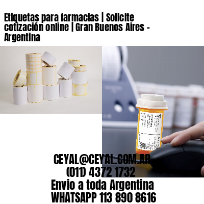 Etiquetas para farmacias | Solicite cotización online | Gran Buenos Aires – Argentina