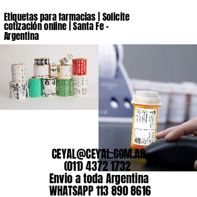 Etiquetas para farmacias | Solicite cotización online | Santa Fe – Argentina