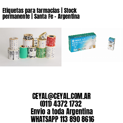 Etiquetas para farmacias | Stock permanente | Santa Fe – Argentina