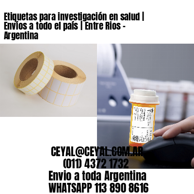 Etiquetas para investigación en salud | Envíos a todo el país | Entre Rios - Argentina