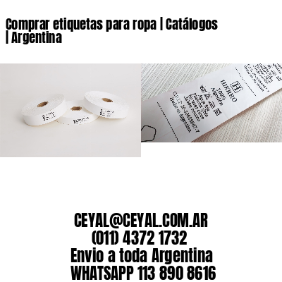 Comprar etiquetas para ropa | Catálogos | Argentina