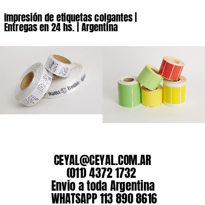 Impresión de etiquetas colgantes | Entregas en 24 hs. | Argentina