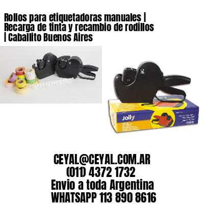 Rollos para etiquetadoras manuales | Recarga de tinta y recambio de rodillos | Caballito Buenos Aires