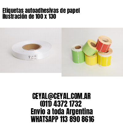 Etiquetas autoadhesivas de papel ilustración de 100 x 130