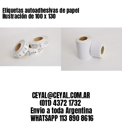 Etiquetas autoadhesivas de papel ilustración de 100 x 130