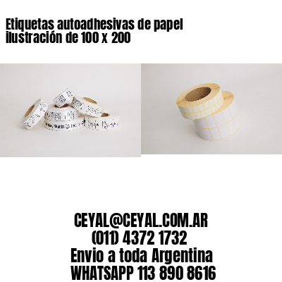 Etiquetas autoadhesivas de papel ilustración de 100 x 200