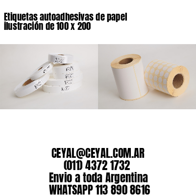 Etiquetas autoadhesivas de papel ilustración de 100 x 200