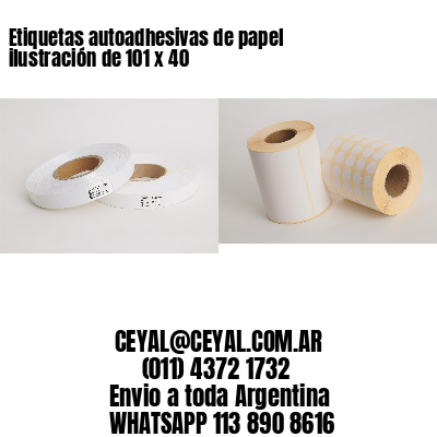 Etiquetas autoadhesivas de papel ilustración de 101 x 40