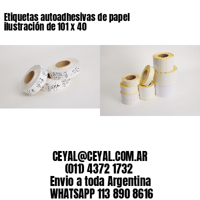 Etiquetas autoadhesivas de papel ilustración de 101 x 40