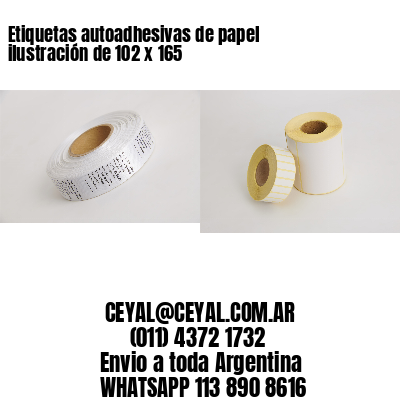 Etiquetas autoadhesivas de papel ilustración de 102 x 165