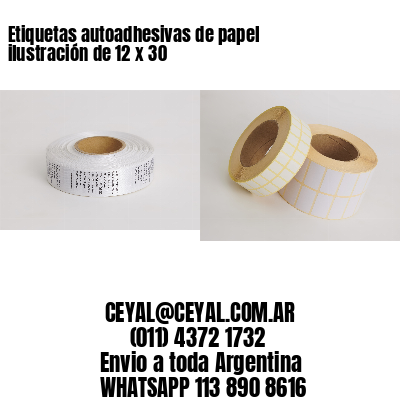 Etiquetas autoadhesivas de papel ilustración de 12 x 30