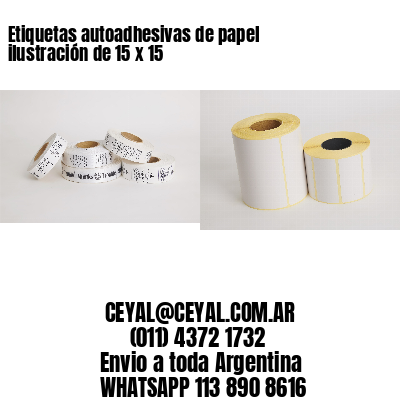 Etiquetas autoadhesivas de papel ilustración de 15 x 15