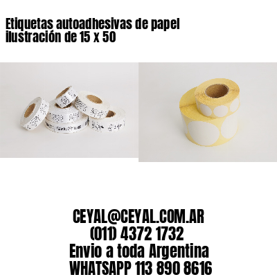 Etiquetas autoadhesivas de papel ilustración de 15 x 50