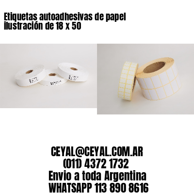 Etiquetas autoadhesivas de papel ilustración de 18 x 50