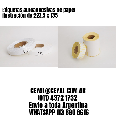 Etiquetas autoadhesivas de papel ilustración de 223.5 x 135