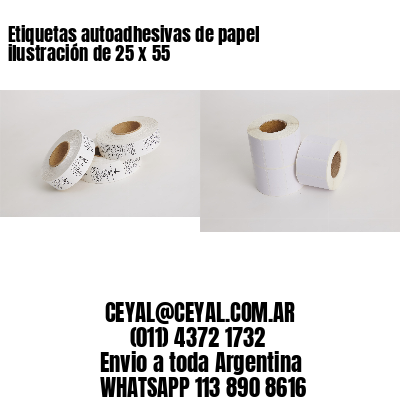 Etiquetas autoadhesivas de papel ilustración de 25 x 55