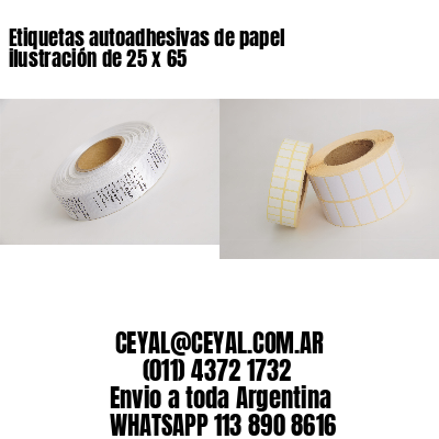 Etiquetas autoadhesivas de papel ilustración de 25 x 65