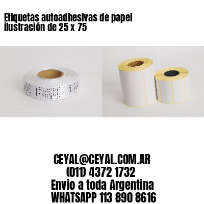 Etiquetas autoadhesivas de papel ilustración de 25 x 75