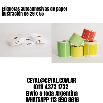 Etiquetas autoadhesivas de papel ilustración de 29 x 55